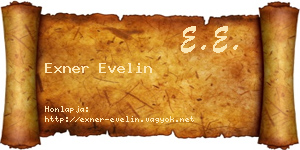 Exner Evelin névjegykártya